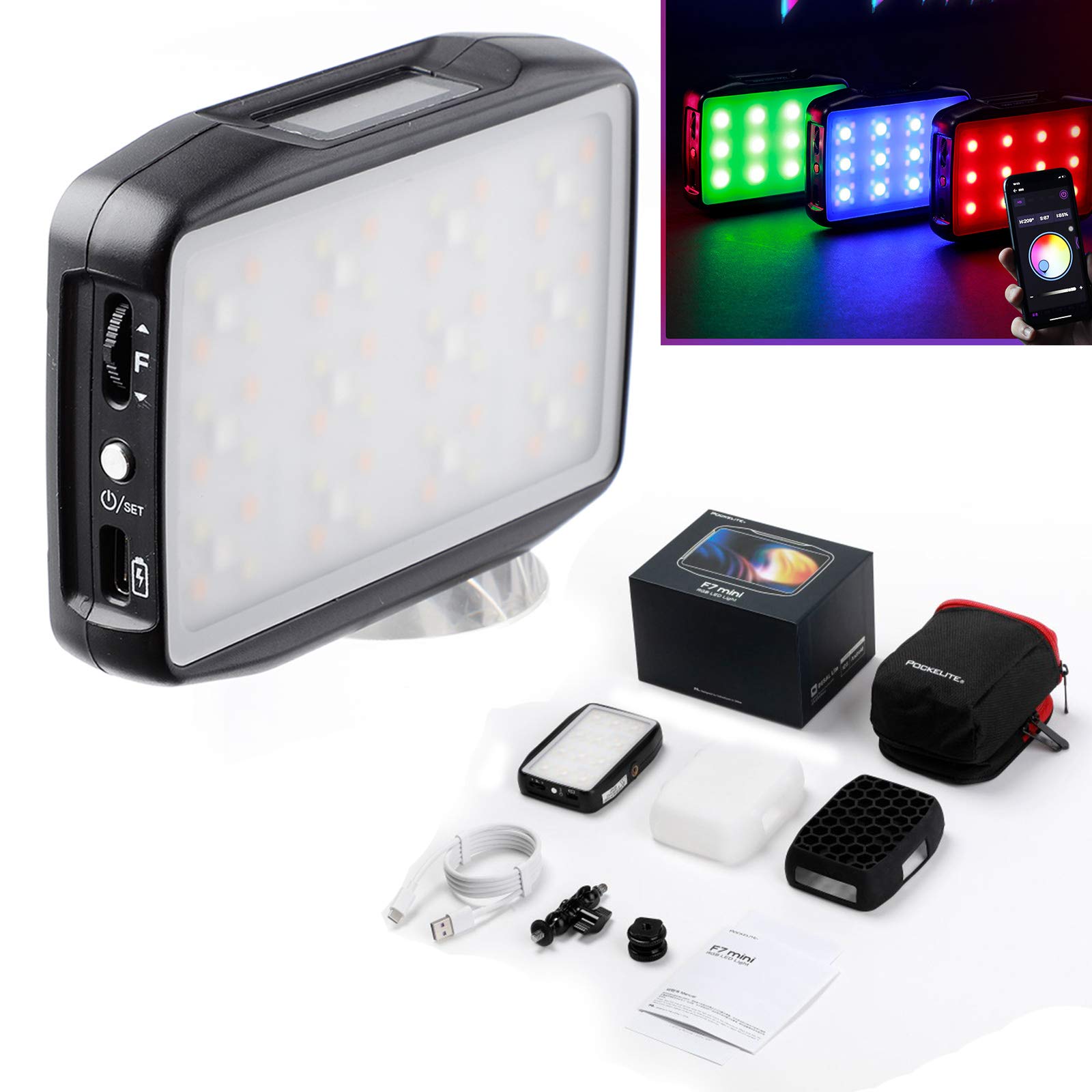 Amazon | Falconeyes F7 mini RGB撮影ライト LEDビデオライト